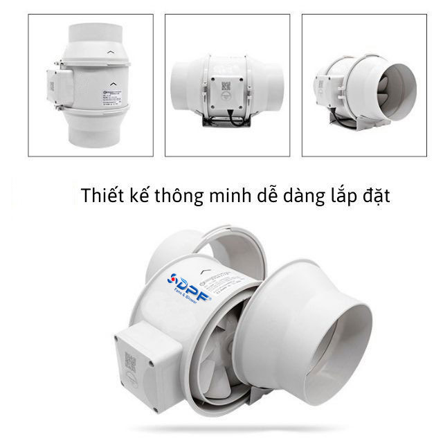 Quạt nối ống cấp khí tươi D100-125-150