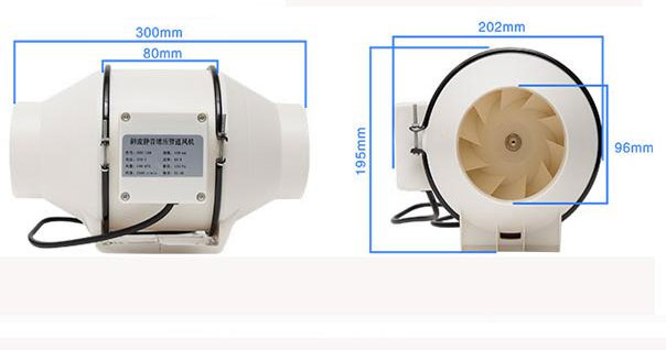 Quạt thông gió nối ống D100